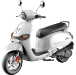 Joy electric scooter Mihos Pearl White color 