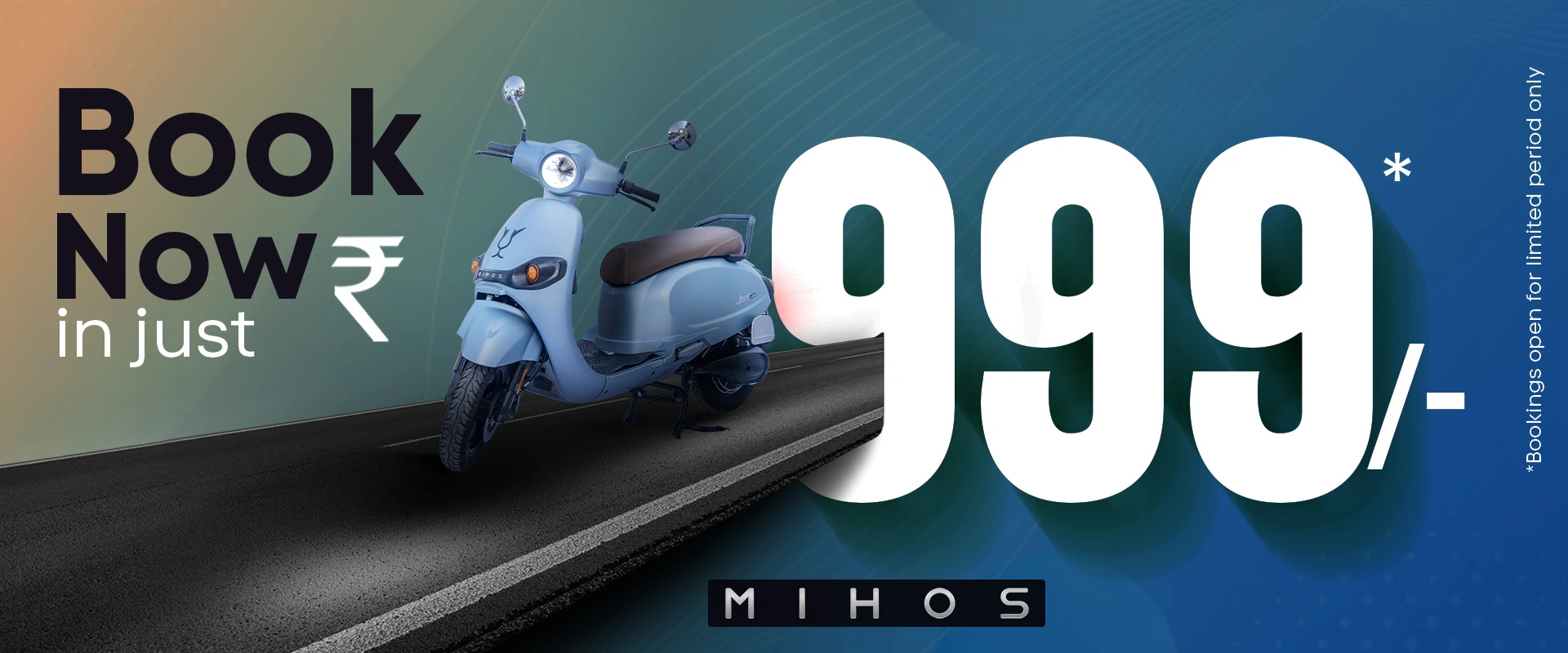 Mihos electric scooter 999 rupees offer banner